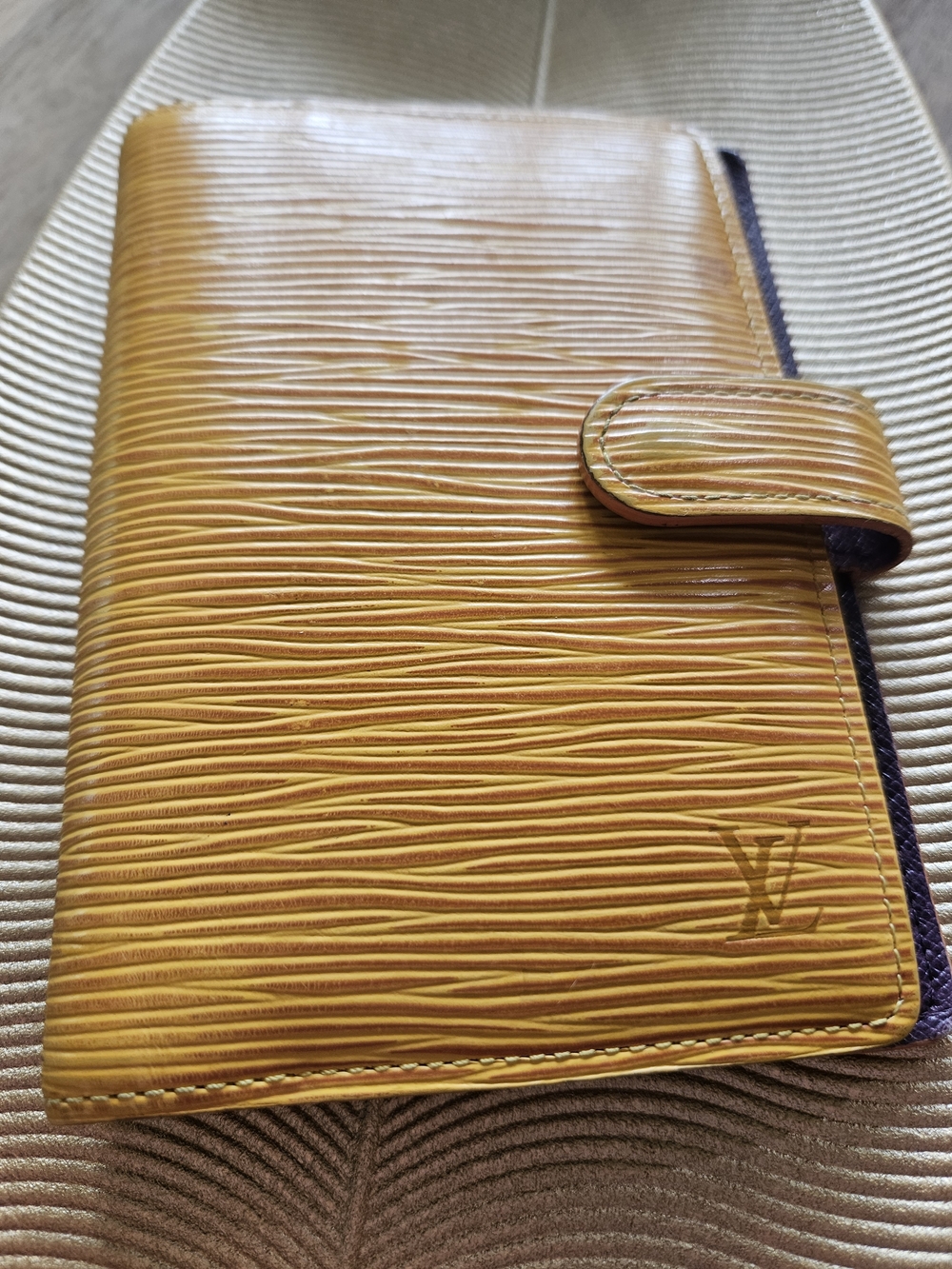 Louis Vuitton Yellow Epi Leather Agenda Cover with Snap